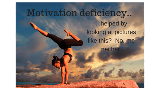 Lady doing yoga giving motivation